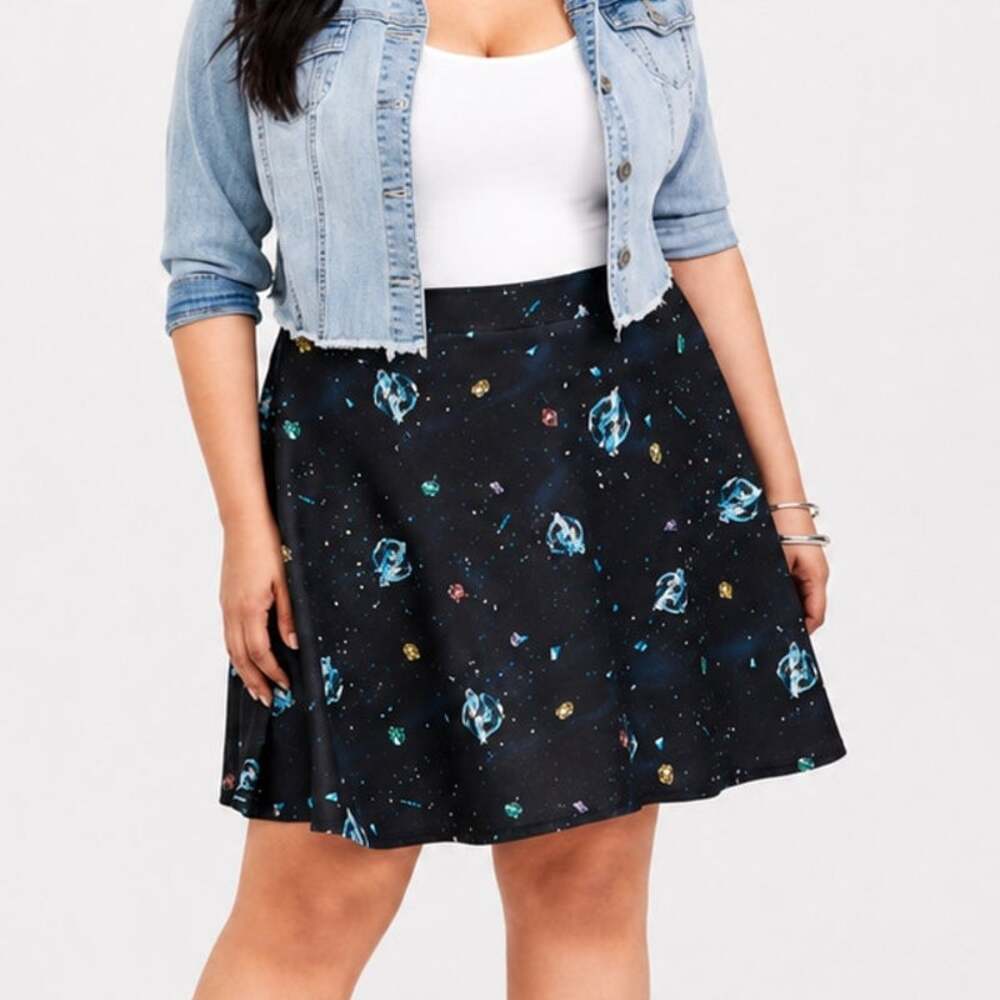 Her Universe Avengers Infinity Stone Galaxy Skater Skirt 1X Pockets Cosplay